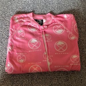 3T Pink Buffalo Sabres Full Zip Pajamas
